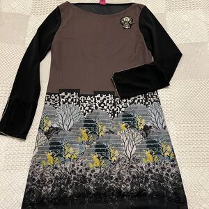Save The Queen Brown and Black Dress vintage size XL (12)